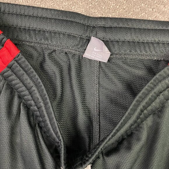 Vintage Y2K Nike Track Pants Mens Medium Black Red Sweatpants Gym Running Tricot - Picture 8 of 14